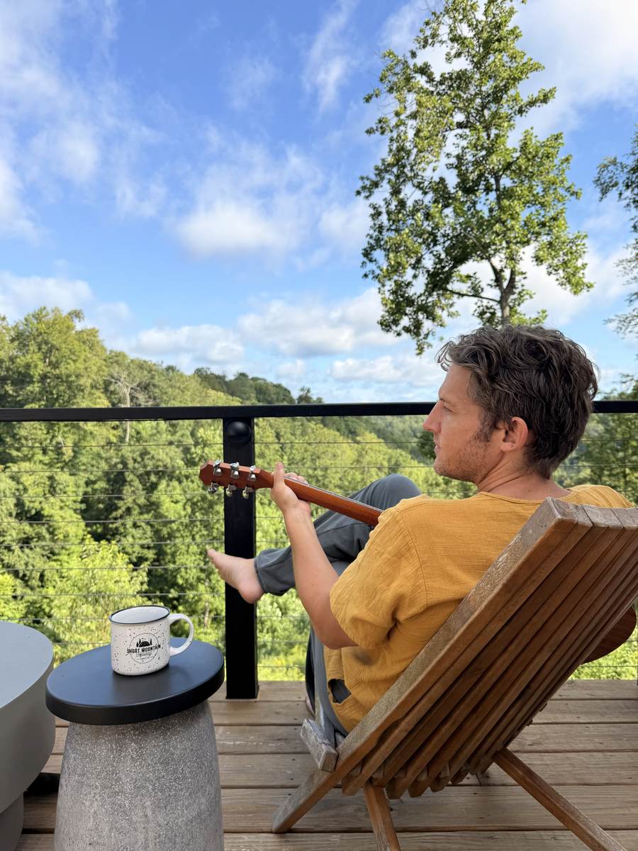 Guitar in a mountain retreat